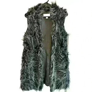 Michael Kors Womens XS Faux Raccoon Fur Vest Designer